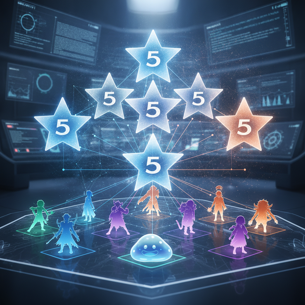 転スラゲームで、手持ちの星5キャラクターを最大限に活かすためのパーティー編成のコツはありますか？