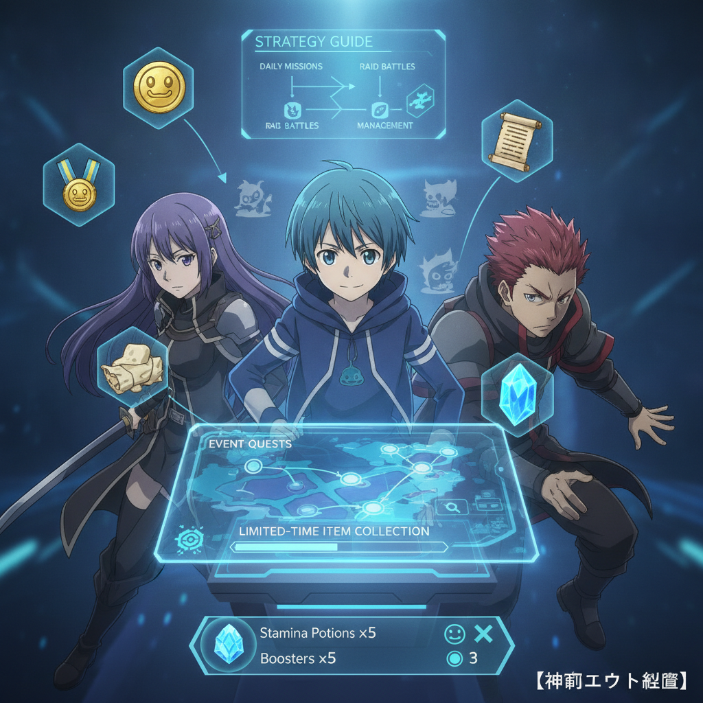 転スラゲームの現在開催中のイベントで、限定アイテムを効率的に集めるための攻略法はありますか？